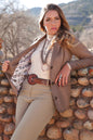 Women's Cruel Denim Brown Suede Concho Button Blazer