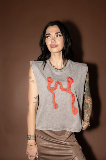 Women's 2 Fly Co Rojo Ranch Muscle Tee