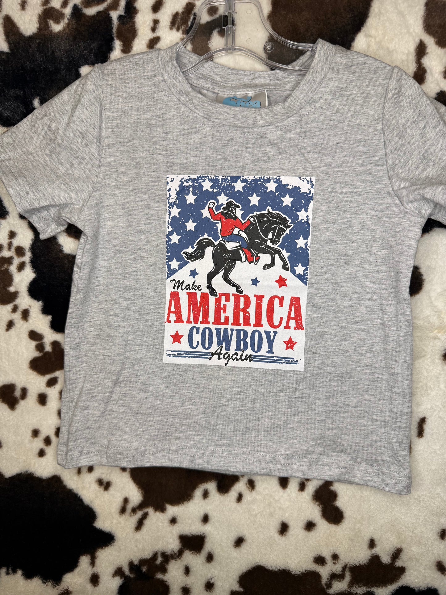 Boy's Shea Baby Make America Cowboy Again Tee