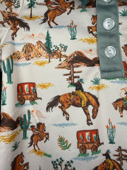 Boy's Shea Baby Riding West Romper