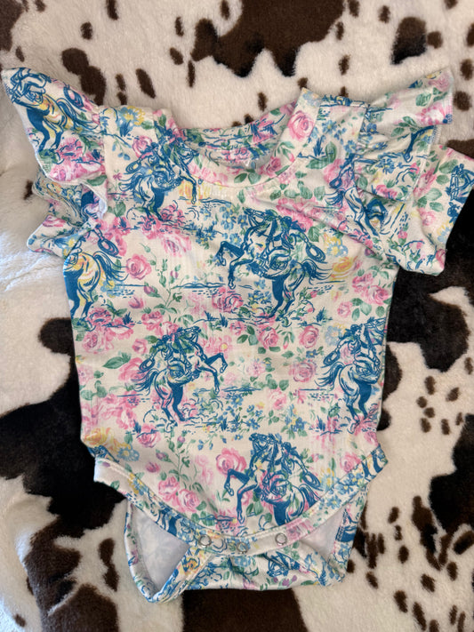 Girl's Shea Baby Floral Frontier Onesie
