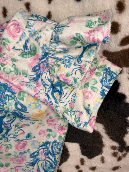 Girl's Shea Baby Floral Frontier Onesie