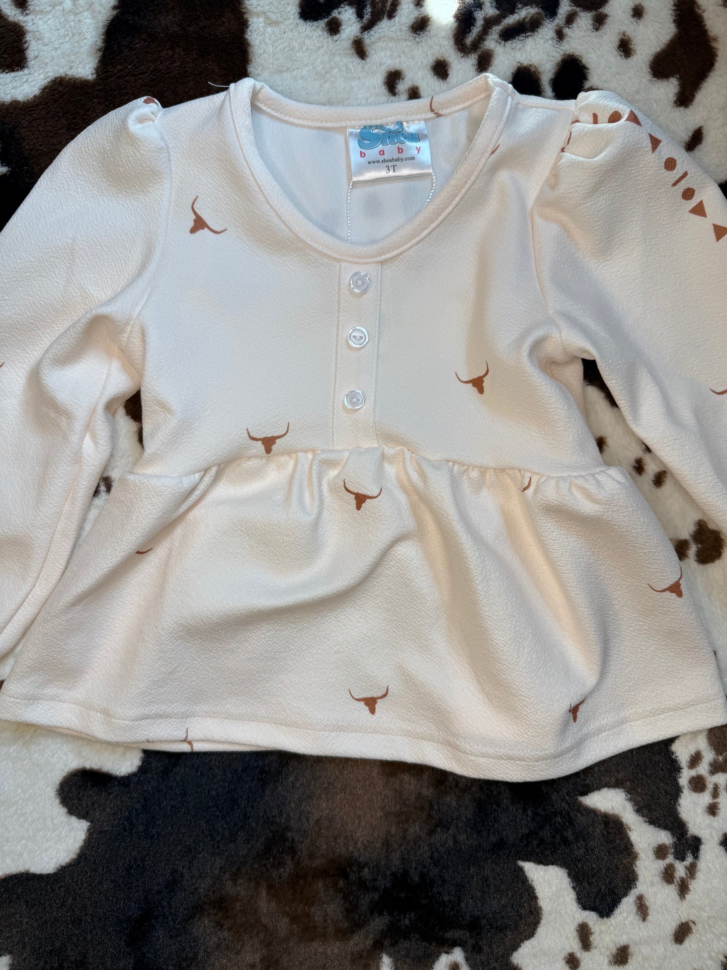 Girl's Shea Baby/Toddler Desert Print Long Sleeve