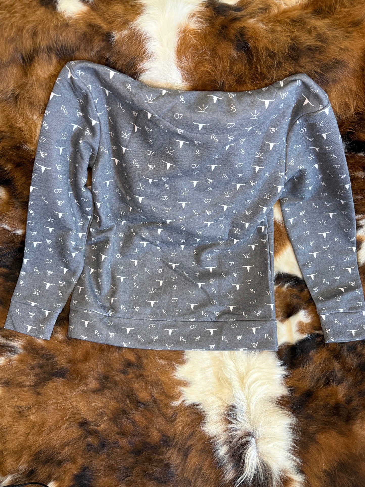 Women's CH Branding Irons Fleece Hoodie - Gray