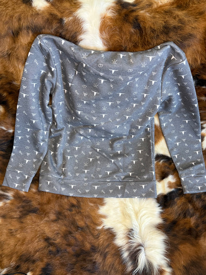 Women's CH Branding Irons Fleece Hoodie - Gray