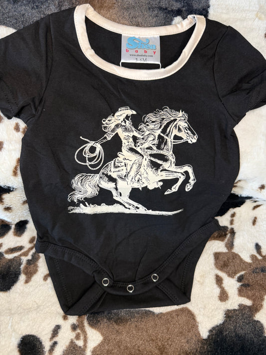 Girl's Shea Baby Annie Oakley S/S Onesie/Shirt
