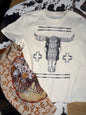 Women's XOXO Coverlet Cowskull Boxy T-Shirt