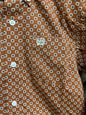 Boy's Cinch L/S Button Down Brown/White Square Print