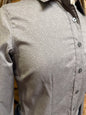 Women's Cinch Long Sleeve Button Shirt - Grey Paisley