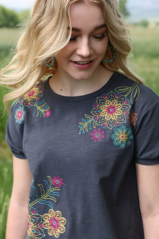 Women's Cruel Denim Embroidered Tee