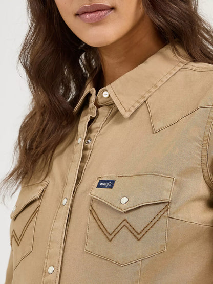 Women's Wrangler Western Snap Work Shirt