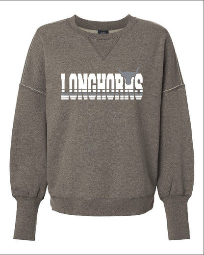 Women's Longhorn Sueded Fleece Crewneck Sweatshirt