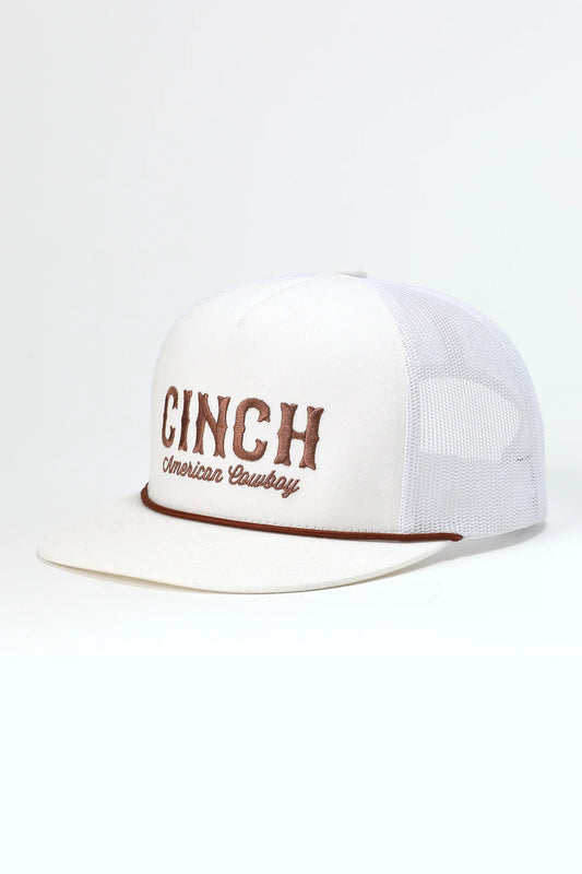 Men's Cinch Trucker Cap White