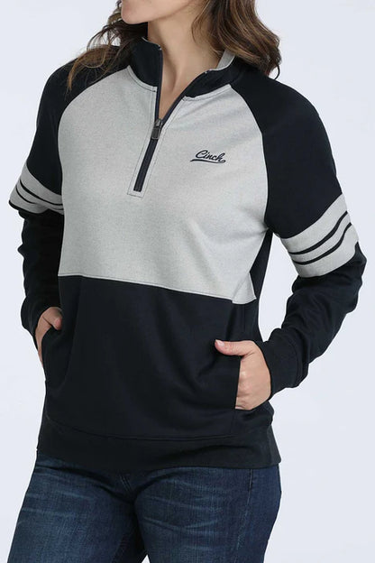 Women's Cinch Navy 1/4 Zip Pull Over