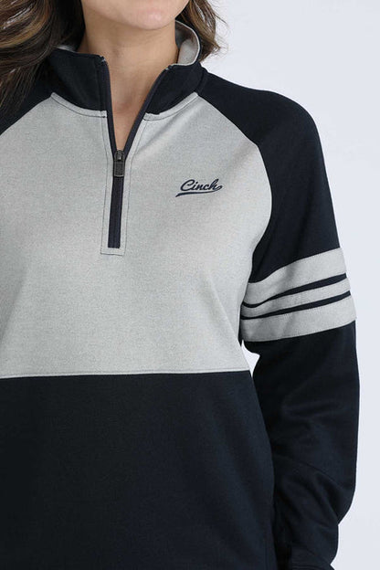 Women's Cinch Navy 1/4 Zip Pull Over