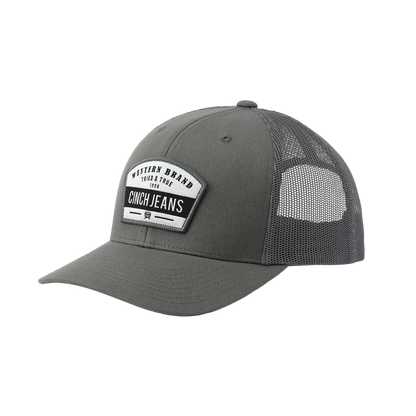 Men's Cinch Logo Grey Trucker Cap