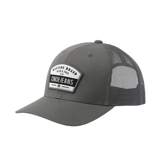 Men's Cinch Logo Grey Trucker Cap