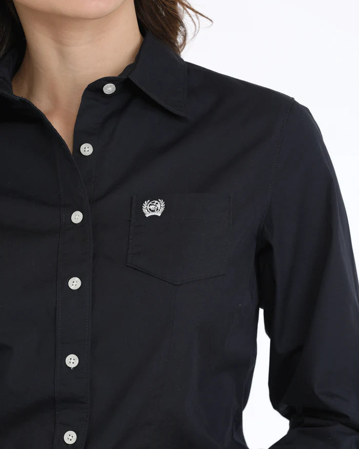 Women's Cinch Long Sleeve Shirt - Navy