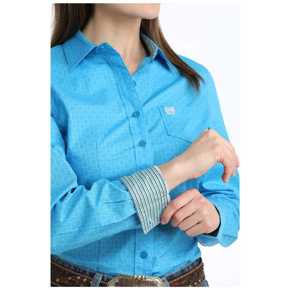 Women's Cinch Long Sleeve Western Button down Shirt - Blue