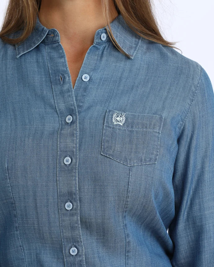 Women's Cinch Indigo Chambray Button Up Shirt