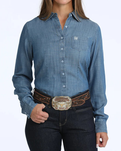Women's Cinch Indigo Chambray Button Up Shirt