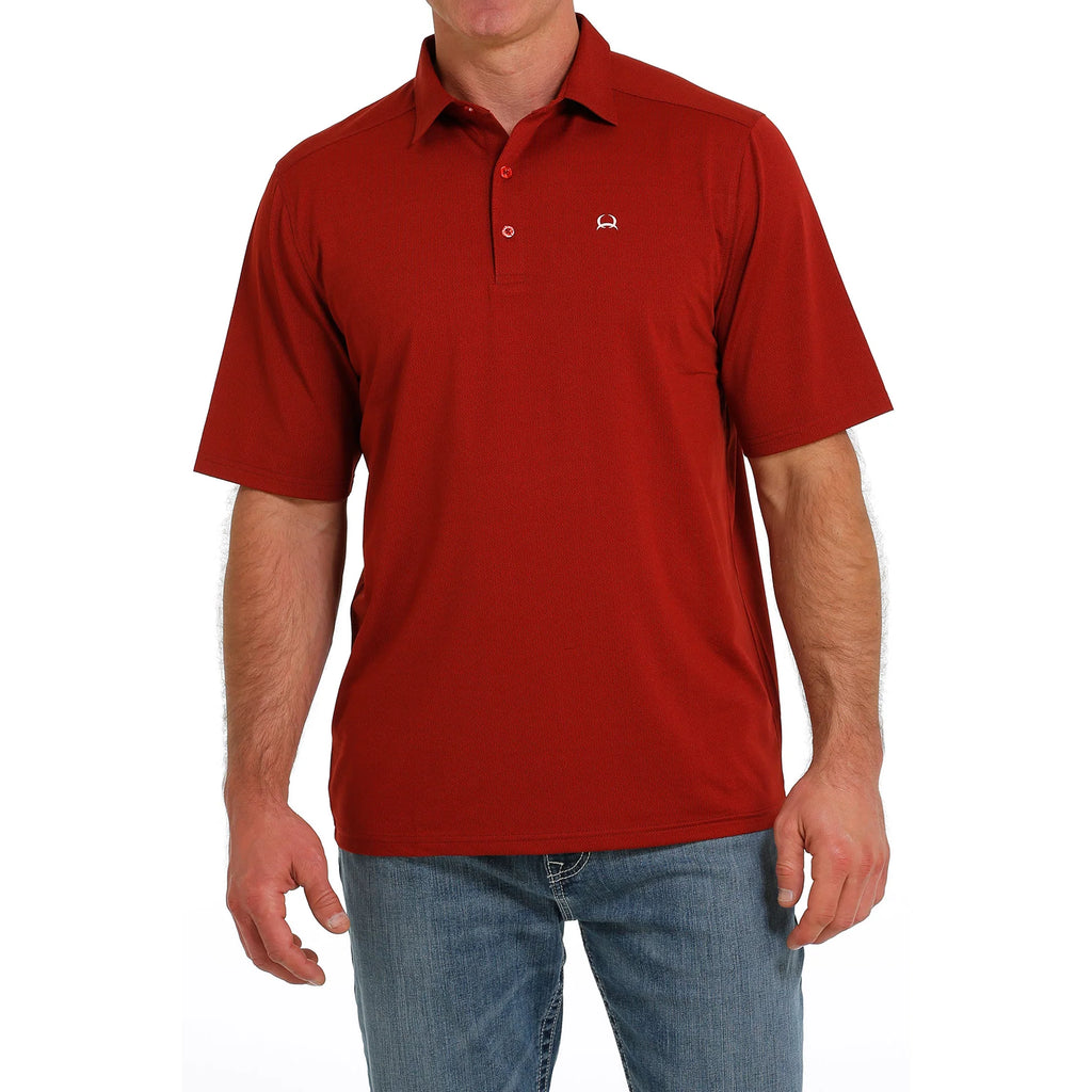Men's Cinch Arenaflex Red Polo Shirt