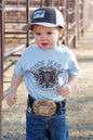 Boy's Cinch Infant Light Blue Longhorn Graphic T-shirt