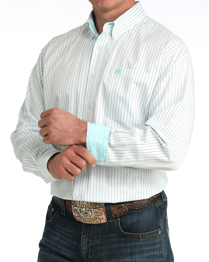 Men's Cinch Tencel Classic Fit Button-Down Western Shirt - Teal
