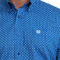 Men's Cinch Geometric Print Western Shirt - Royal Blue