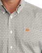 Men's Cinch Diamond Print Button-Up Shirt - Orange and White