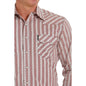 Men's Cinch Modern Fit Snap Shirt - Geometric Red and White