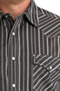 Men's Cinch Brown Geometric Print Long Sleeve Western Shirt
