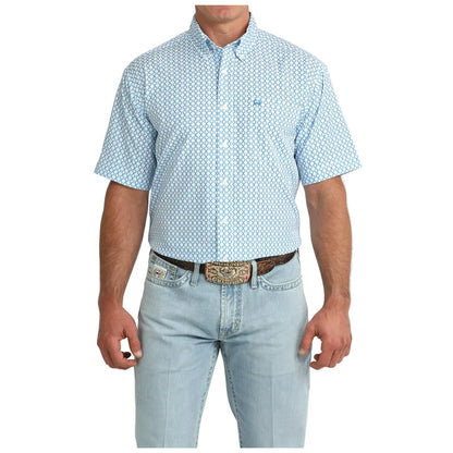 Men's Cinch Arenaflex Button Down Western Shirt - Blue