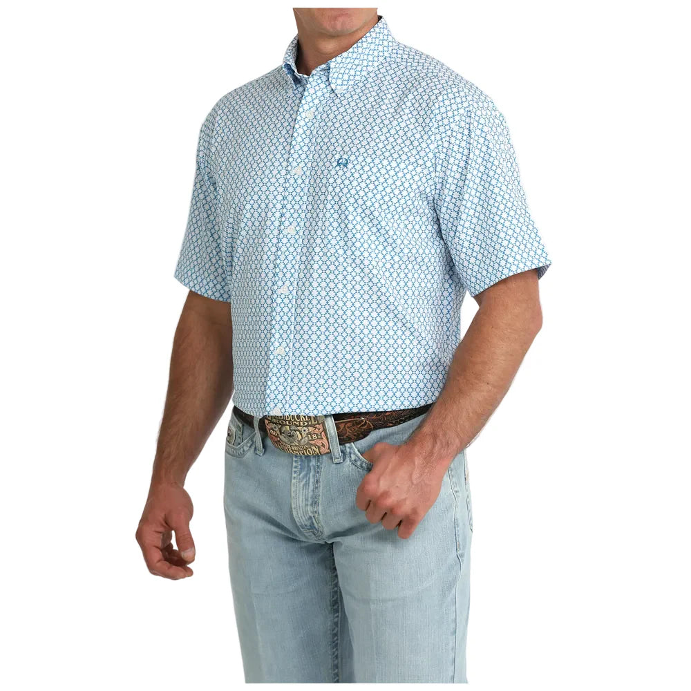 Men's Cinch Arenaflex Button Down Western Shirt - Blue