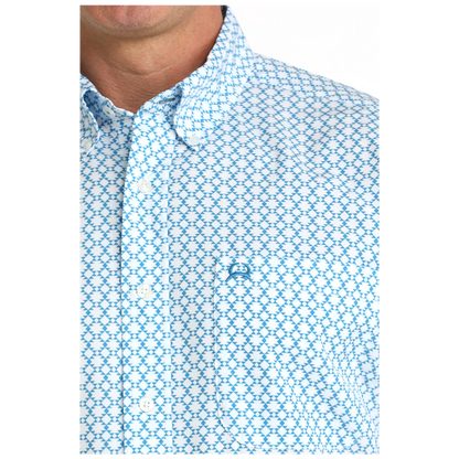 Men's Cinch Arenaflex Button Down Western Shirt - Blue