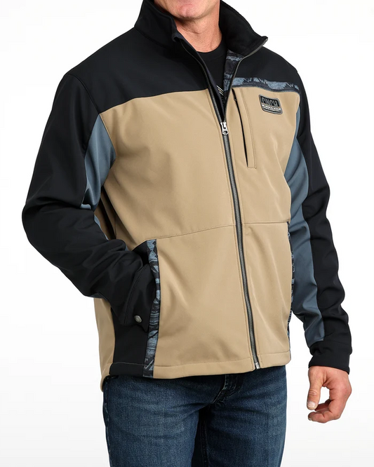 Men's Cinch Bonded Jacket - Color Blocked Tan