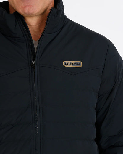 Men's Cinch Puffer Zip Jacket - Black
