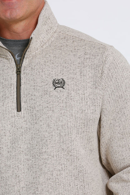 Men's Cinch 1/4 Zip Ribbed Pullover - Stone