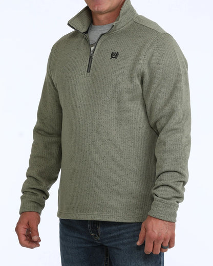 Men's Cinch 1/4 Zip Ribbed Pullover - Olive