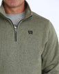 Men's Cinch 1/4 Zip Ribbed Pullover - Olive