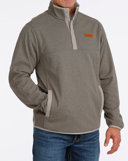 Men's Cinch 1/4 Button Pullover - Gray