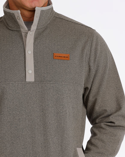 Men's Cinch 1/4 Button Pullover - Gray