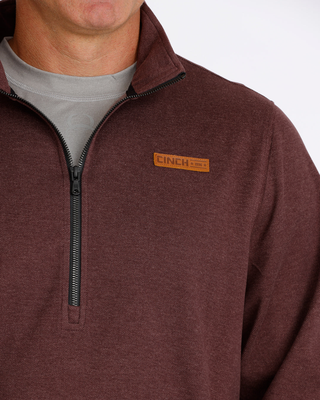 Men's Cinch 1/4 Zip Knit Pullover - Wine