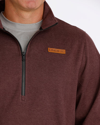 Men's Cinch 1/4 Zip Knit Pullover - Wine