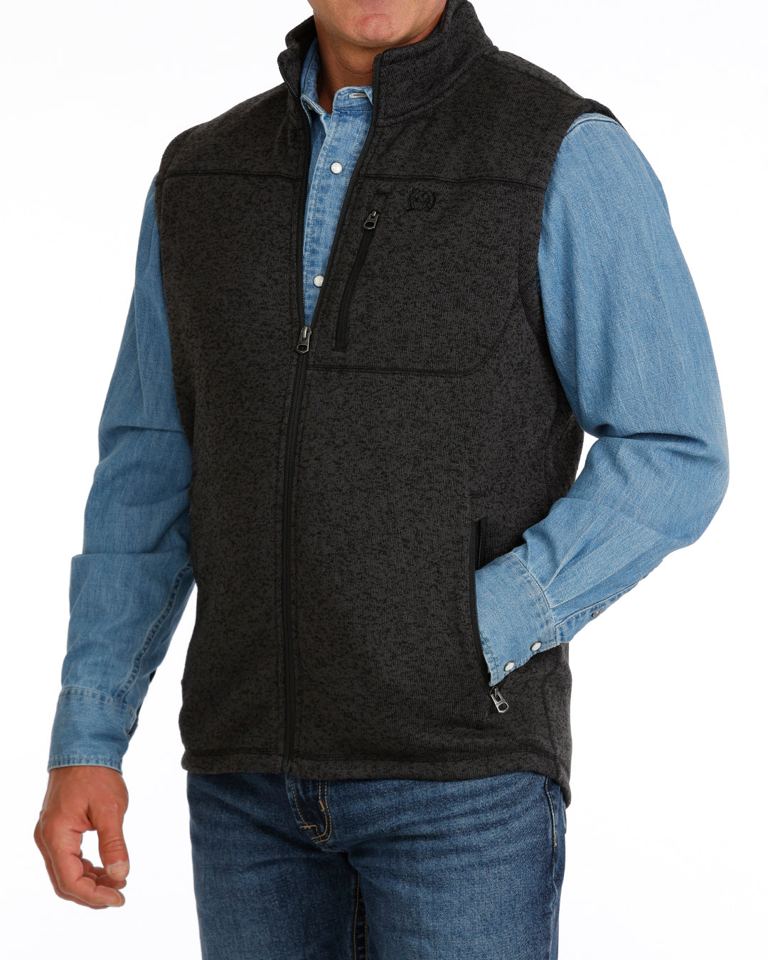 Men's Cinch Sweater Vest - Charcoal