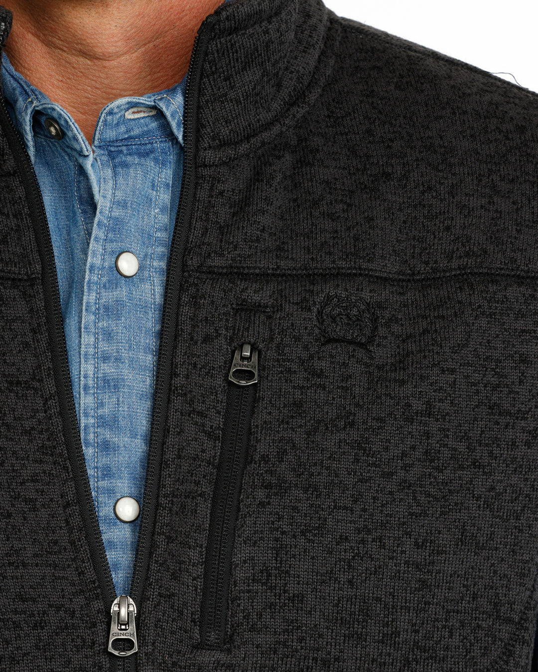 Men's Cinch Sweater Vest - Charcoal