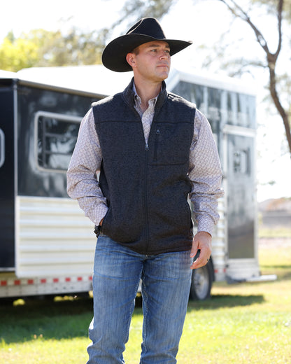 Men's Cinch Sweater Vest - Charcoal