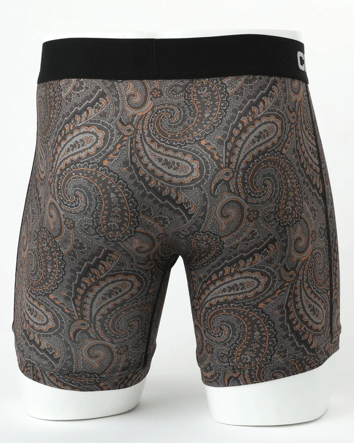Men's Cinch Brown Paisley 6" Boxer Brief