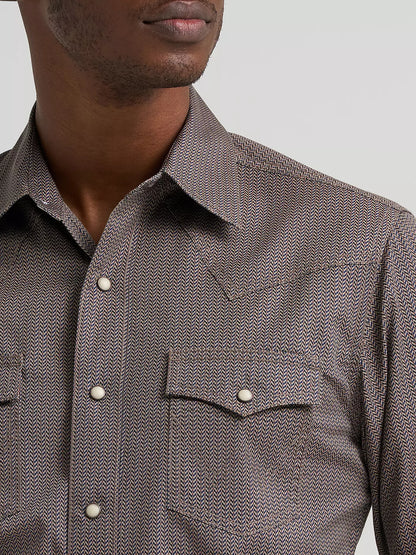Men's Wrangler Retro Snap Western Shirt - Rust Multi