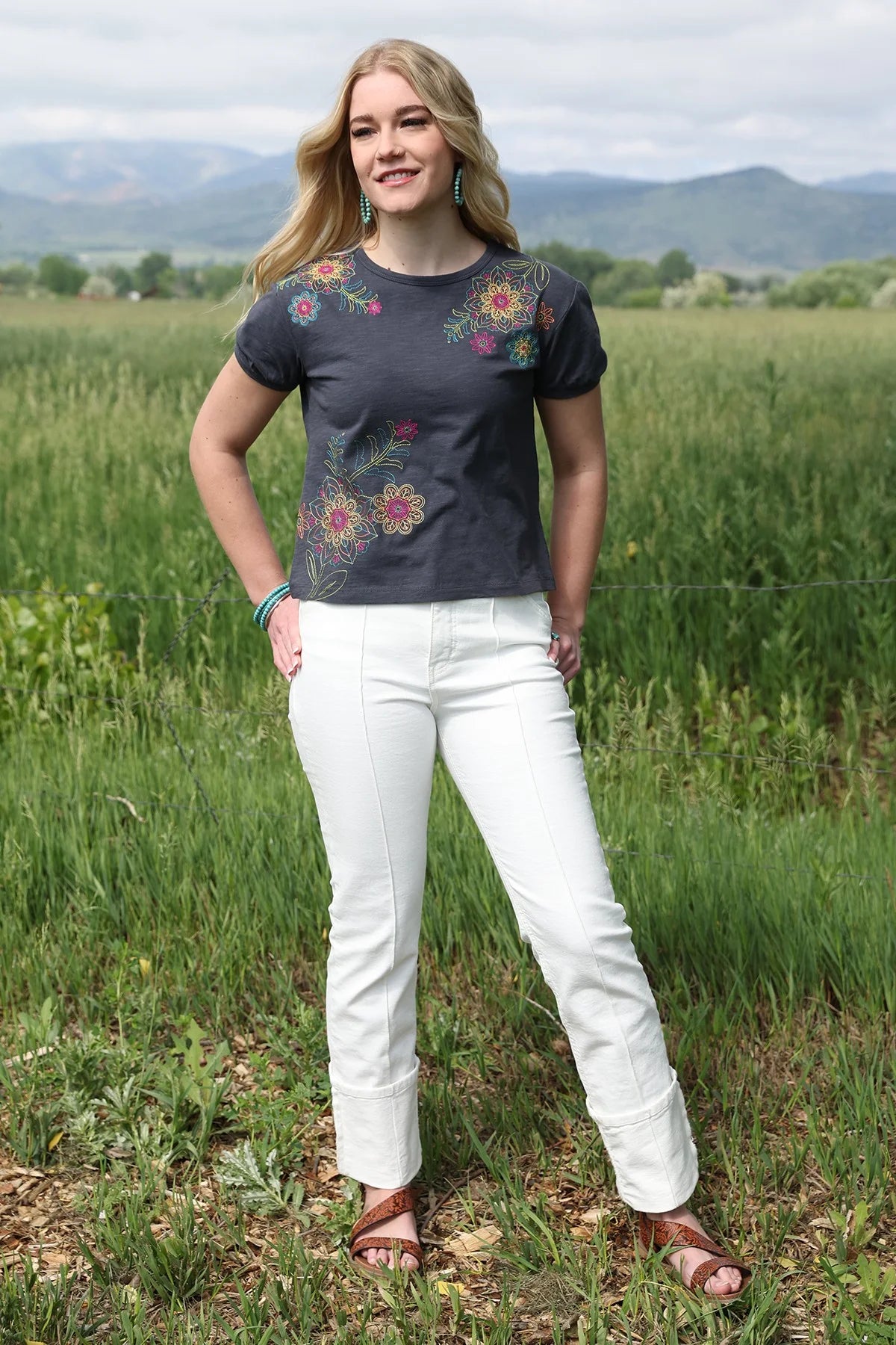 Women's Cruel Denim Embroidered Tee